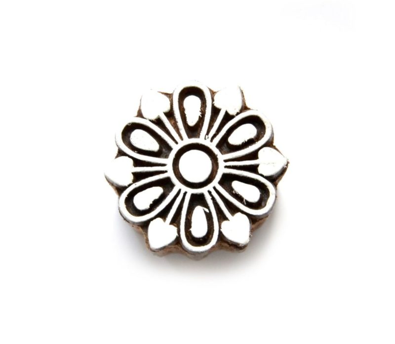 Dřevěná razítka - kytička kolečko (4 cm)
