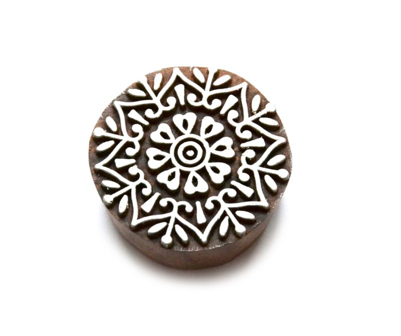Dřevěné razítko - mandala vločka kolečko (5 cm)