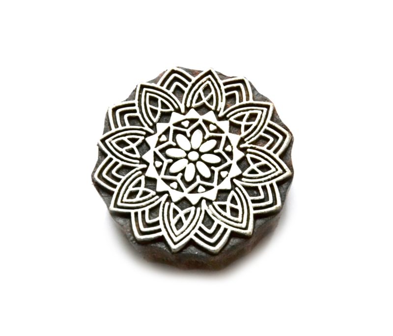 Dřevěné razítko - mandala geometrická (6 cm)