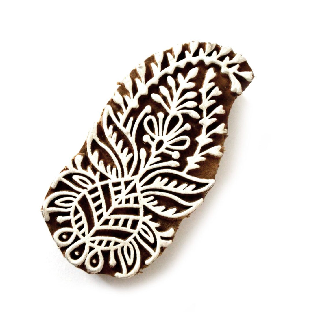 Dřevěné razítko - květinový ornament orient II (8 cm)