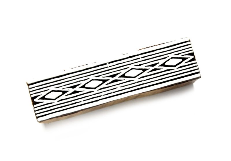 Dřevěné razítko - lemovka středová linka (10 cm)