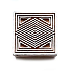Dřevěné razítko - čtverec kosočtverec (5 cm)