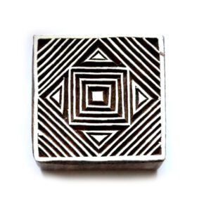 Dřevěné razítko - čtverec ve čtverci (5 cm)
