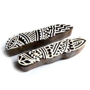 Dřevěná razítka - dvojice lemovky blesky a špice (8 cm)