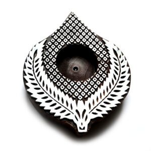 Dřevěné razítko - velká květina razítko/svícen (12 cm)