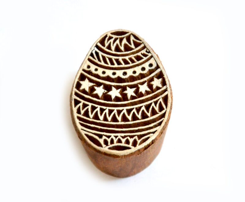 Dřevěné razítko - vajíčko krajka (5 cm)