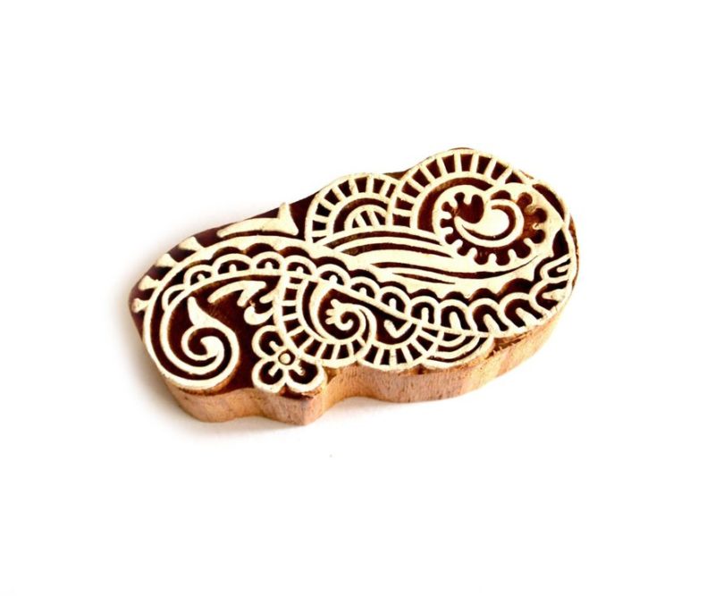 Dřevěné razítko - ornament chapadla - spirály (8 cm)