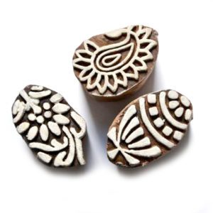 Dřevěná razítka - trojice s vajíčkem (3 cm)