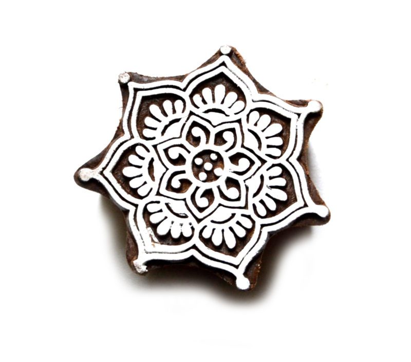 Dřevěná razítka - kytička orient (5 cm)