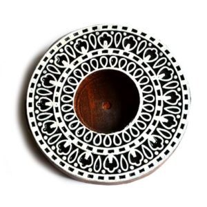 Dřevěné razítko - velká mandala razítko/svícen (10 cm)