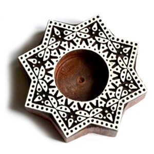Dřevěné razítko - velká hvězda razítko/svícen (10 cm)