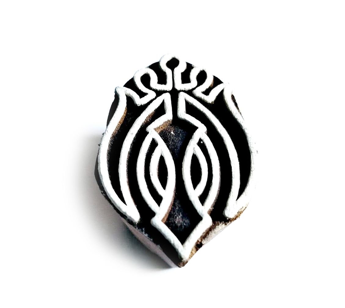 Dřevěné razítko - ornament trojzubec (4 cm)